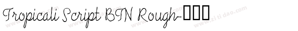 Tropicali Script BTN Rough字体转换